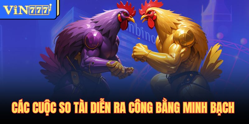 Các cuộc so tài diễn ra công bằng minh bạch